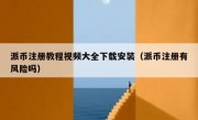 派币注册教程视频大全下载安装（派币注册有风险吗）