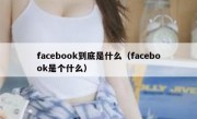 facebook到底是什么（facebook是个什么）