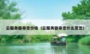 云服务器带宽价格（云服务器带宽什么意思）