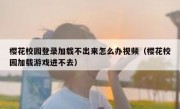 樱花校园登录加载不出来怎么办视频（樱花校园加载游戏进不去）