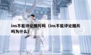 ins不能评论图片吗（ins不能评论图片吗为什么）