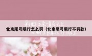 北京尾号限行怎么罚（北京尾号限行不罚款）