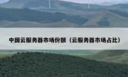 中国云服务器市场份额（云服务器市场占比）