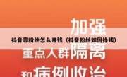 抖音靠粉丝怎么赚钱（抖音粉丝如何挣钱）