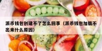 派币钱包创建不了怎么回事（派币钱包加载不出来什么原因）