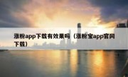 涨粉app下载有效果吗（涨粉宝app官网下载）