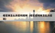 樱花锁怎么改密码视频（樱花密码锁怎么改密码）