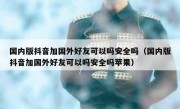 国内版抖音加国外好友可以吗安全吗（国内版抖音加国外好友可以吗安全吗苹果）