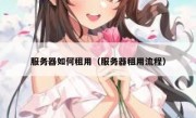 服务器如何租用（服务器租用流程）