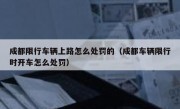 成都限行车辆上路怎么处罚的（成都车辆限行时开车怎么处罚）