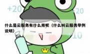什么是云服务有什么用呢（什么叫云服务举例说明）
