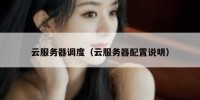 云服务器调度（云服务器配置说明）
