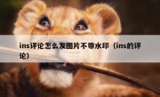 ins评论怎么发图片不带水印（ins的评论）