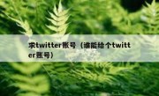 求twitter账号（谁能给个twitter账号）