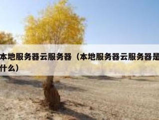 本地服务器云服务器（本地服务器云服务器是什么）