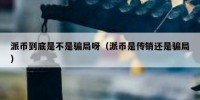 派币到底是不是骗局呀（派币是传销还是骗局）