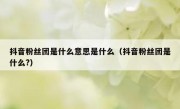 抖音粉丝团是什么意思是什么（抖音粉丝团是什么?）