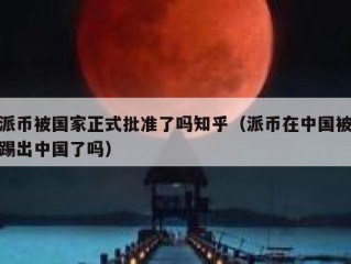 派币被国家正式批准了吗知乎（派币在中国被踢出中国了吗）