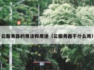 云服务器的用法和用途（云服务器干什么用）