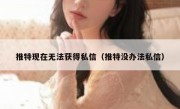 推特现在无法获得私信（推特没办法私信）