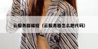 云服务器编程（云服务器怎么跑代码）