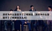 派币为什么登录不了了呢微信（派币为什么登录不了了呢微信怎么办）