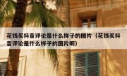 花钱买抖音评论是什么样子的图片（花钱买抖音评论是什么样子的图片呢）
