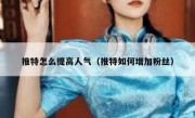 推特怎么提高人气（推特如何增加粉丝）