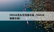 tiktok怎么引流独立站（tiktok加独立站）