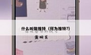 什么叫做推特（何为推特?）