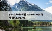 youtube如何看（youtube如何看别人订阅了谁）