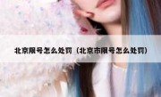 北京限号怎么处罚（北京市限号怎么处罚）