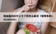 路由器闪红灯上不了网怎么解决（管理系统192168101）