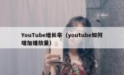 YouTube增长率（youtube如何增加播放量）