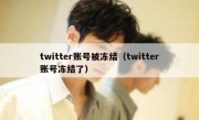 twitter账号被冻结（twitter账号冻结了）
