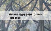 tiktok和抖音哪个好玩（tiktok 抖音 区别）