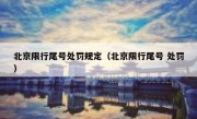 北京限行尾号处罚规定（北京限行尾号 处罚）