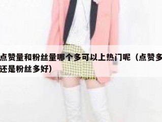 点赞量和粉丝量哪个多可以上热门呢（点赞多还是粉丝多好）