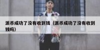 派币成功了没有收到钱（派币成功了没有收到钱吗）