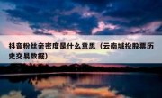抖音粉丝亲密度是什么意思（云南城投股票历史交易数据）