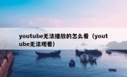 youtube无法播放的怎么看（youtube无法观看）