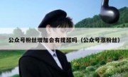 公众号粉丝增加会有提醒吗（公众号涨粉丝）
