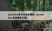 youtube每千次点击费用（youtuber点击量多少钱）
