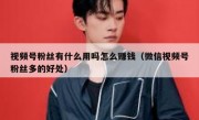 视频号粉丝有什么用吗怎么赚钱（微信视频号粉丝多的好处）