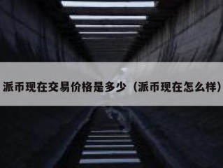 派币现在交易价格是多少（派币现在怎么样）