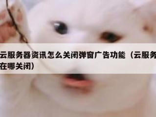 云服务器资讯怎么关闭弹窗广告功能（云服务在哪关闭）