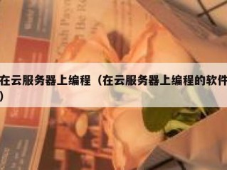在云服务器上编程（在云服务器上编程的软件）