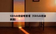 tiktok收益哪里看（tiktok收益截图）