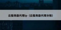 云服务器代理ip（云服务器代理分销）