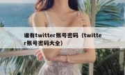 谁有twitter账号密码（twitter账号密码大全）